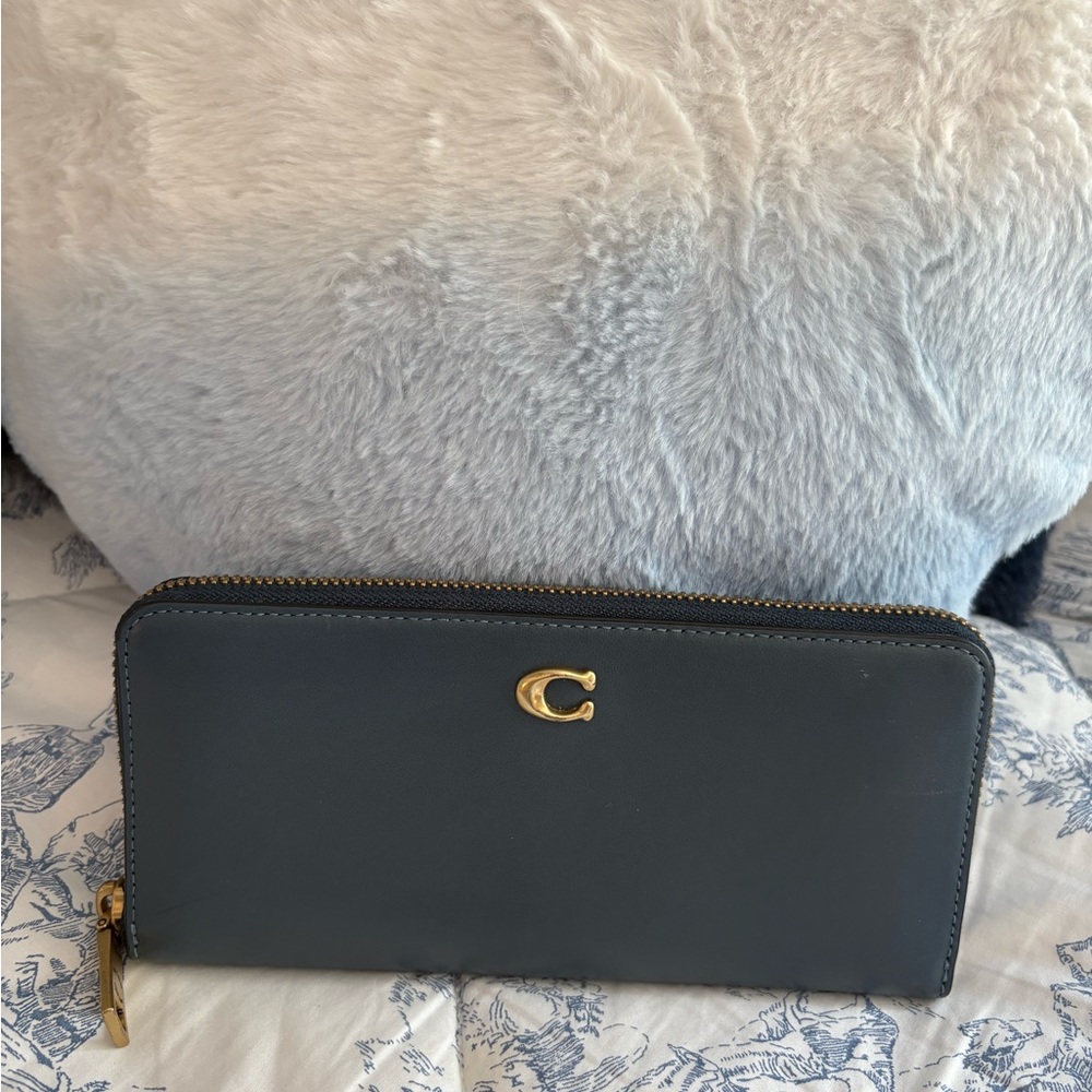 Coach Blue Leather Wallet